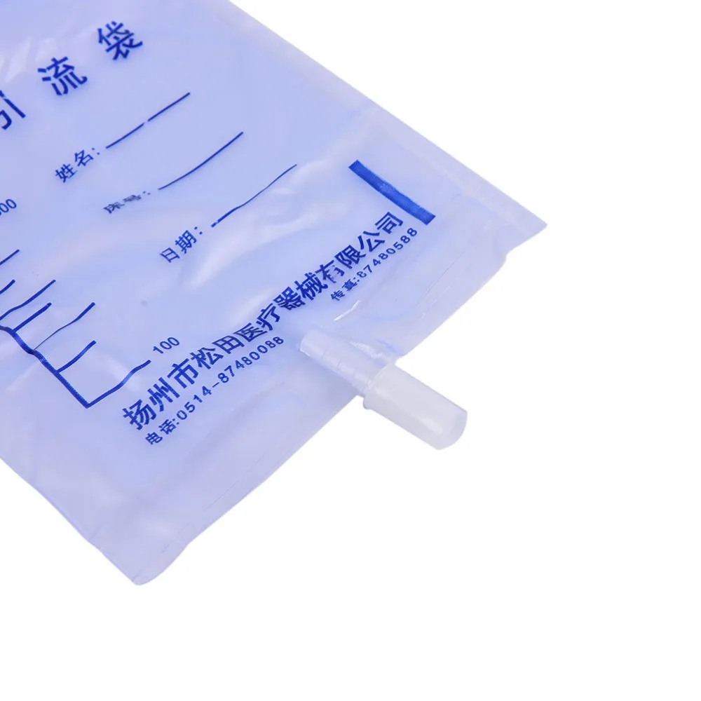 5Pcs Medical latex sleeve type disposable urine bag Male Drainage bag 1000ML Urine collector with urine Health Care Braces