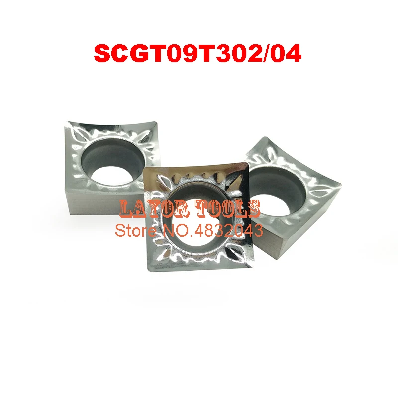 送料無料アルミ超硬インサート SCGT09T302/SCGT09T304 、 CNC 旋盤工具、適切なアルミ加工、挿入 SDFCR/SDJCR