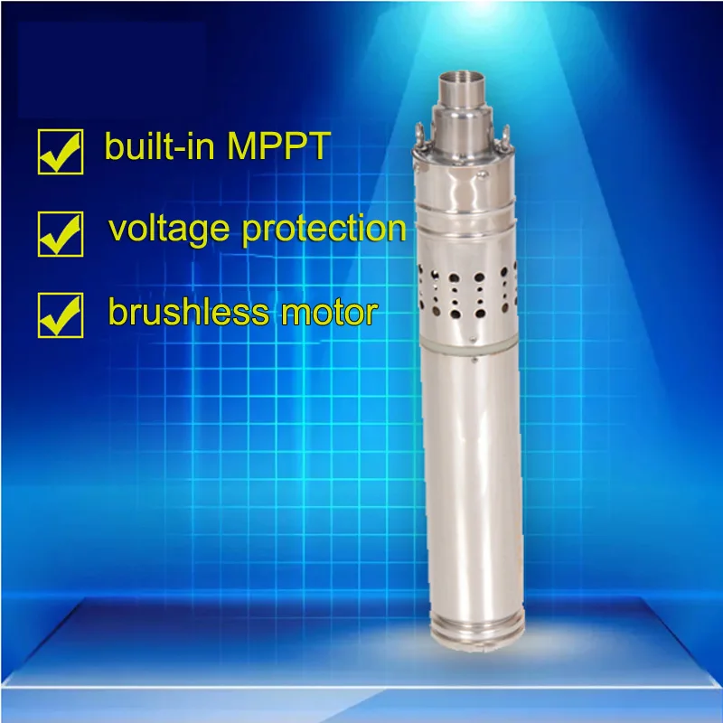 Permanent Magnetic Brushless motor solar powered pump brushless dc solar water pump pond for well solar submersible pump china
