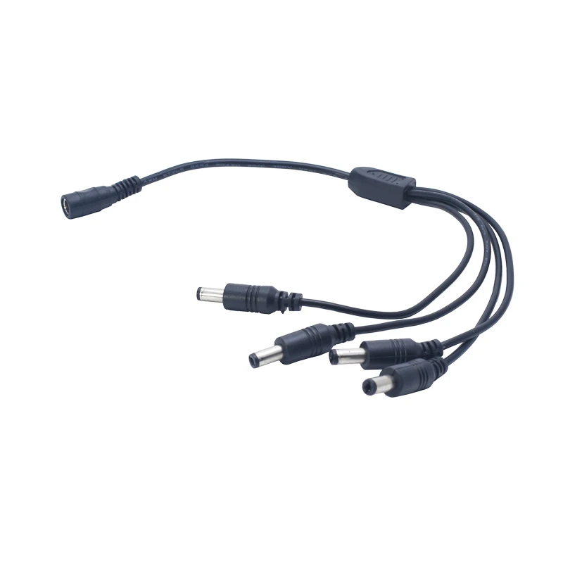 DC Power 1 to 2/3/4/5/6/8/10/16 Port DC Power Splitter power Cable Male to Female 5.5 x 2.1 mm Plug for Led Strip CCTV Camera