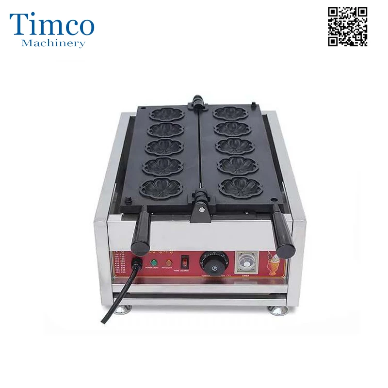 TIMCO Sakura Waffle Machine Commercial Electric Flower Shaped Maker Muffin Yaki Cake Oven Baker