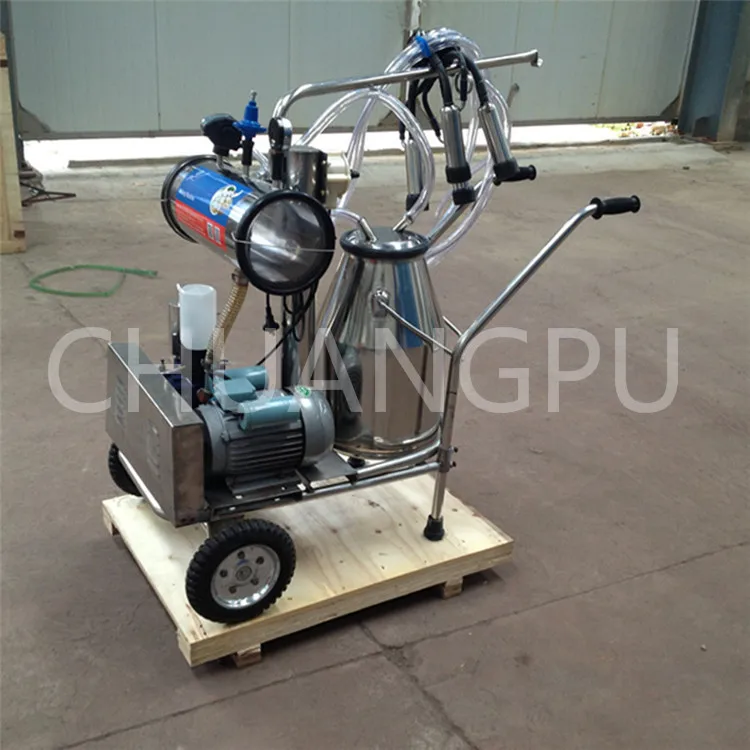 Movable Vacuum Stainless Steel Portable Single Tank Cow Milking Machine Price