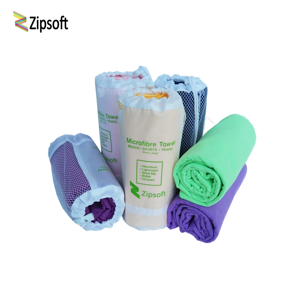 Zipsoft Brand Microfiber Beach Towel Quick Drying Swimming Travel Camping Hand Face-Towels Outdoor Hiking Kits Yag  Mat