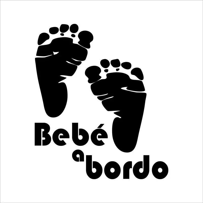 Spanish Car Stickers Bebe a bordo Auto Safety Warning Stickers Window Sticker