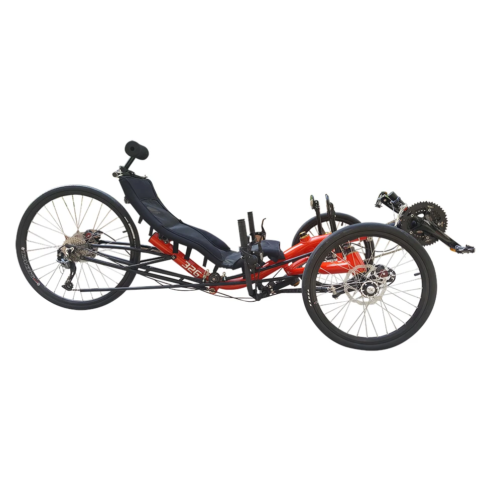 リカンベント　自転車 ３輪車　おもしろ自転車　発送可能 大人用アルミニウム合金フレーム27スピードツーリング3輪リカンベント