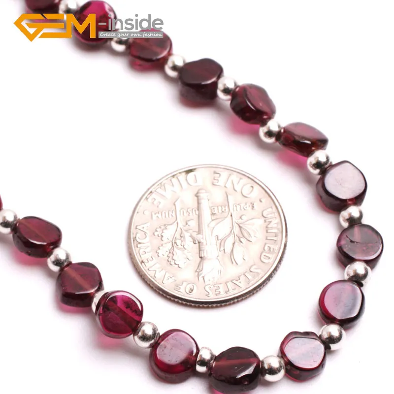 

Ожерелье из натурального граната с монеткой 5 мм, 17 дюймов, камень-талисман янтаря для скорпиона, женский модный Рождественский подарок
