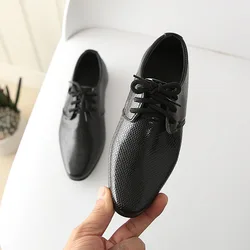 2023 New Kids Leather Shoes For Girls Flats Black Dress Shoes Children Formal Wedding Oxford School Dance Pu Leather A968