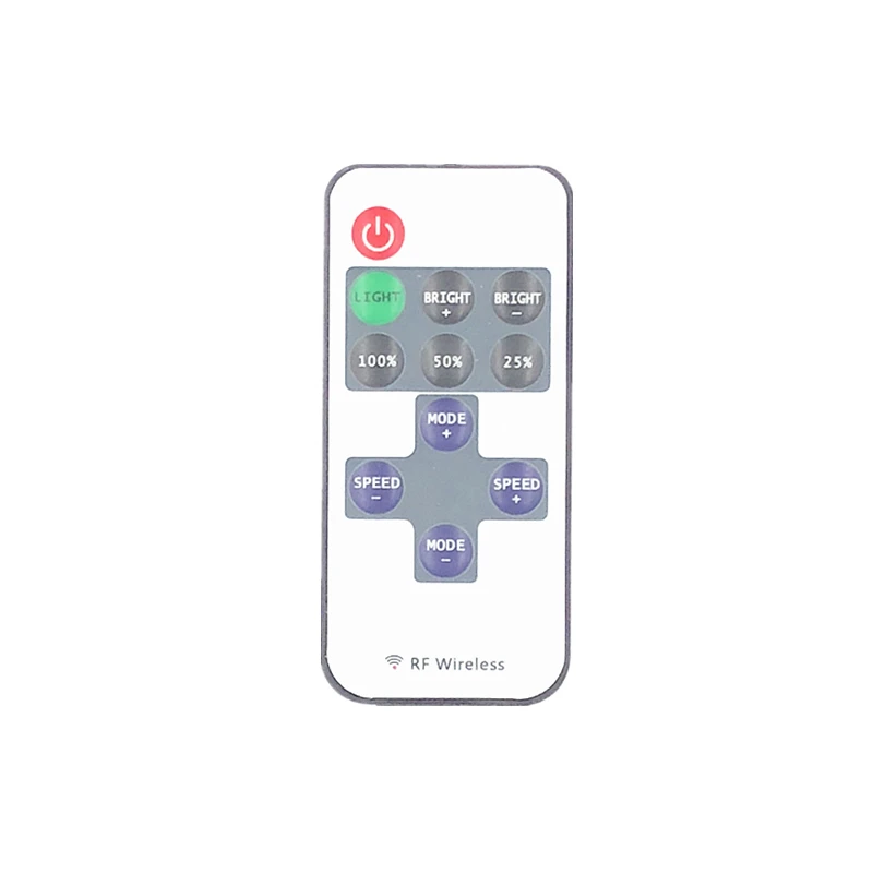 Controle remoto sem fio para tira de luz led 1 peça, rf, luz de cor única, smd5050, 3528, 5730, 5630/3014 e