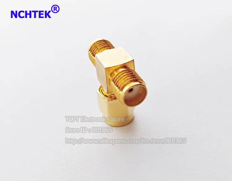 

NCHTEK SMA RF Adapter Plug Male to Dual Female Jack Coaxial Connector T Type / 20PCS