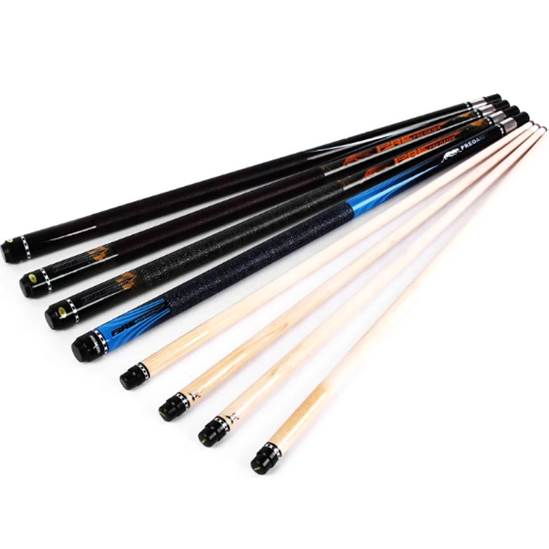 New Professional 1/2 Jointed Billiard Pool Cues Stick 11.5mm Tip 145cm For Black 8 Nine Ball Four Colors Made In China With Gift