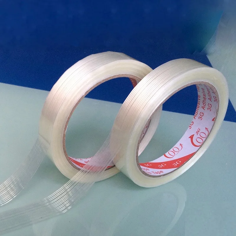 Packing Filament Tape Adhesive Fiberglass Single Side Strip Traceless 5mm 8mm 10mm 15mm 20mm 25mm 1020mm 25m 50m Custom Made