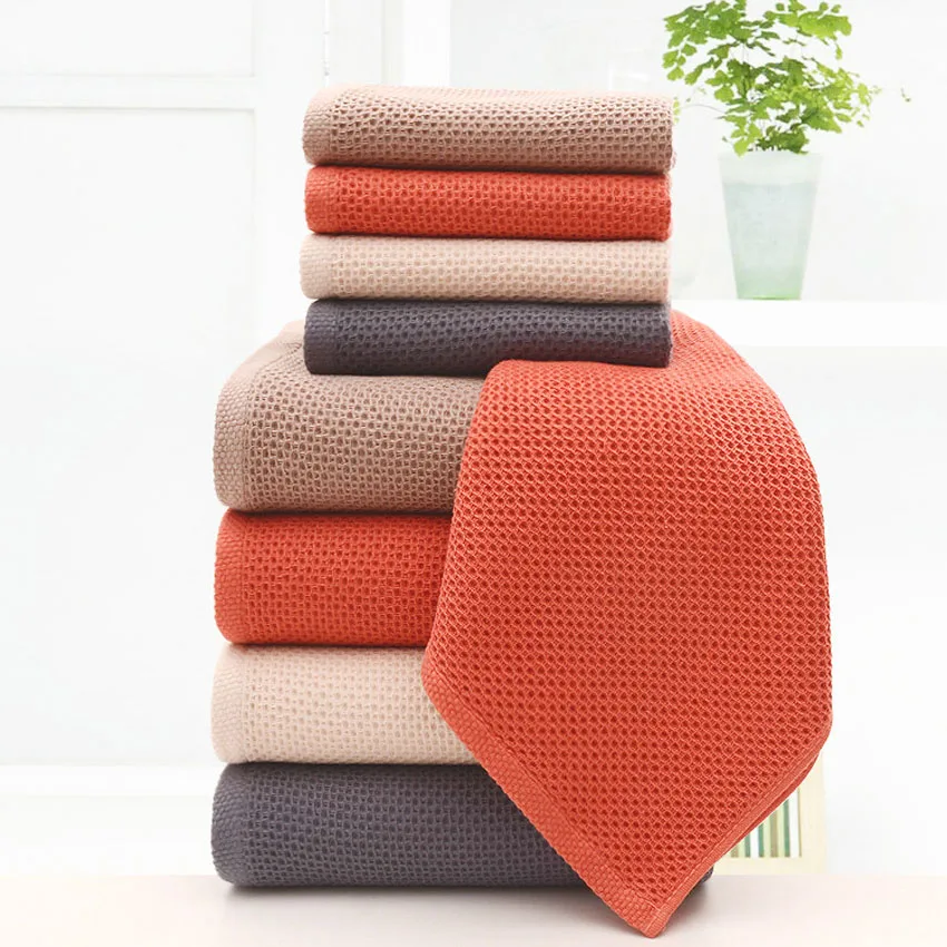 New Honeycomb Absorbent Bath Towels Cotton Thicken Jacquard Plain Bath Towel 70x140 High Quality Big Towel