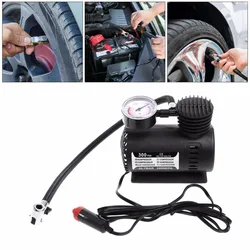 Portable 300 PSI 12V Car Mini Air Compressor Electric Tire Inflator Pump w/Gauge Car Accessories