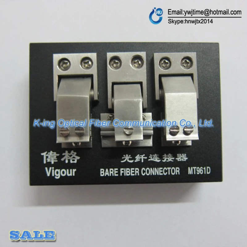 Vigour MT961D High Precision Bare Fiber Connector V type slot fiber optic connector MT-961D naked optical fiber connecting tool