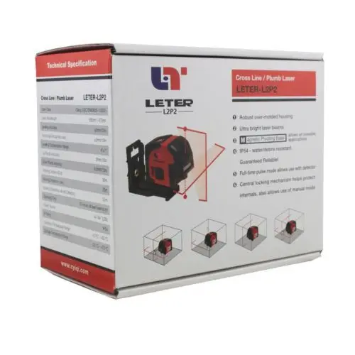 New LETER L2P2 Laser Level Cross Line laser line Plumb laser