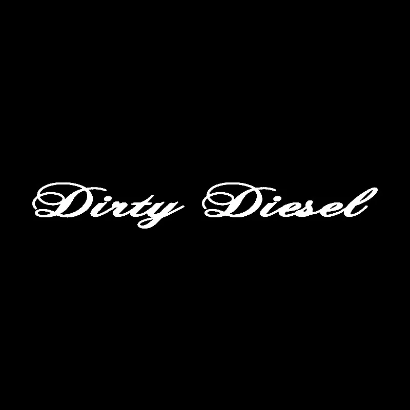 YJZT 14.6CM*2CM Dirty Diesel Vinyl Decal Personality Car Sticker Black/Silver C3-0838