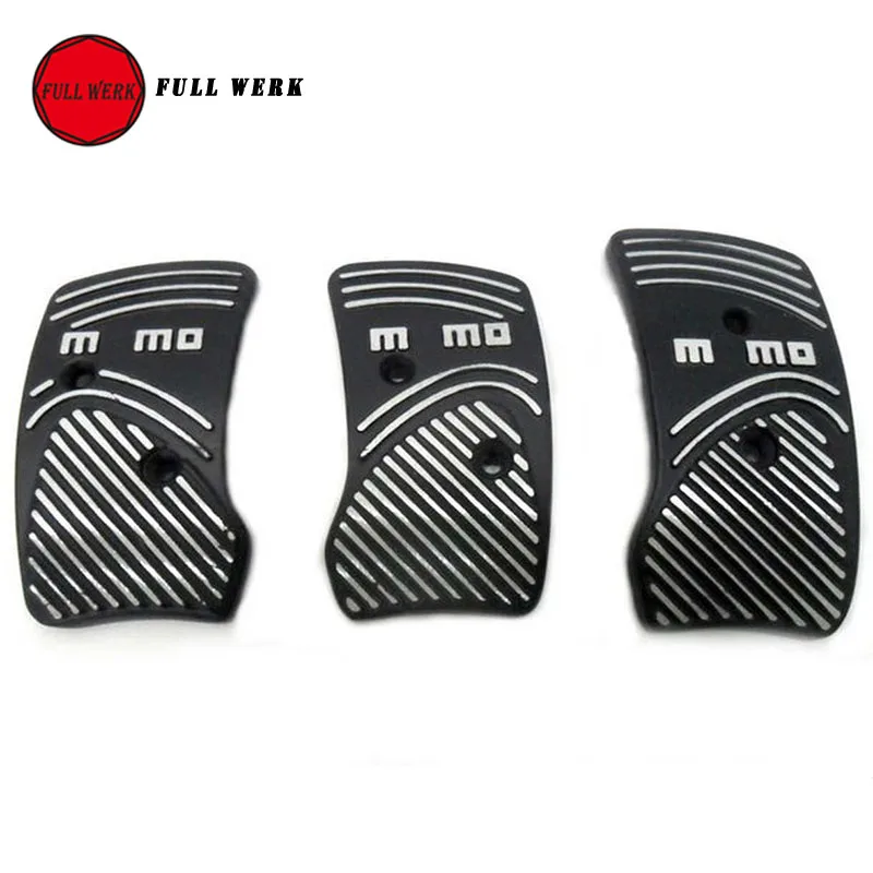 3pcs/set Aluminum Alloy Universal for Manual Car Foot Rest Pedal Brake Pad Cover Need Drilling Interior Moulding Accessories