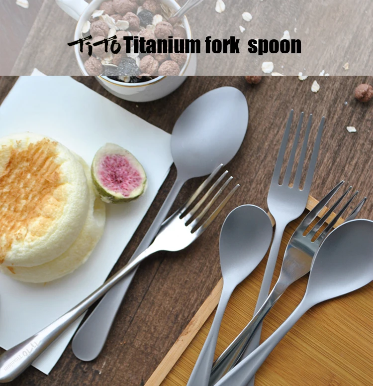 s*t様 tito チタンフォーク約630g TiTo チタン サンドブラスト スポークとスプーン 超軽量で耐久性のある