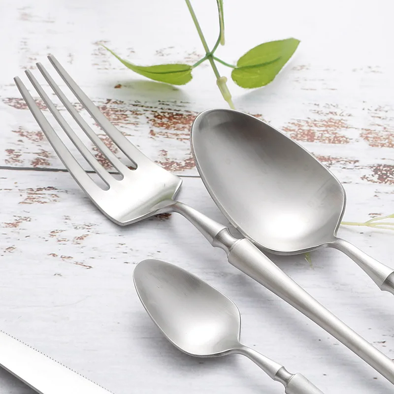 Gold Matte Tableware Cutlery Set Dishwasher Safe 18/10 Stainless Steel Fork Spoon Knife Utensils for Kitchen Appliance Sets