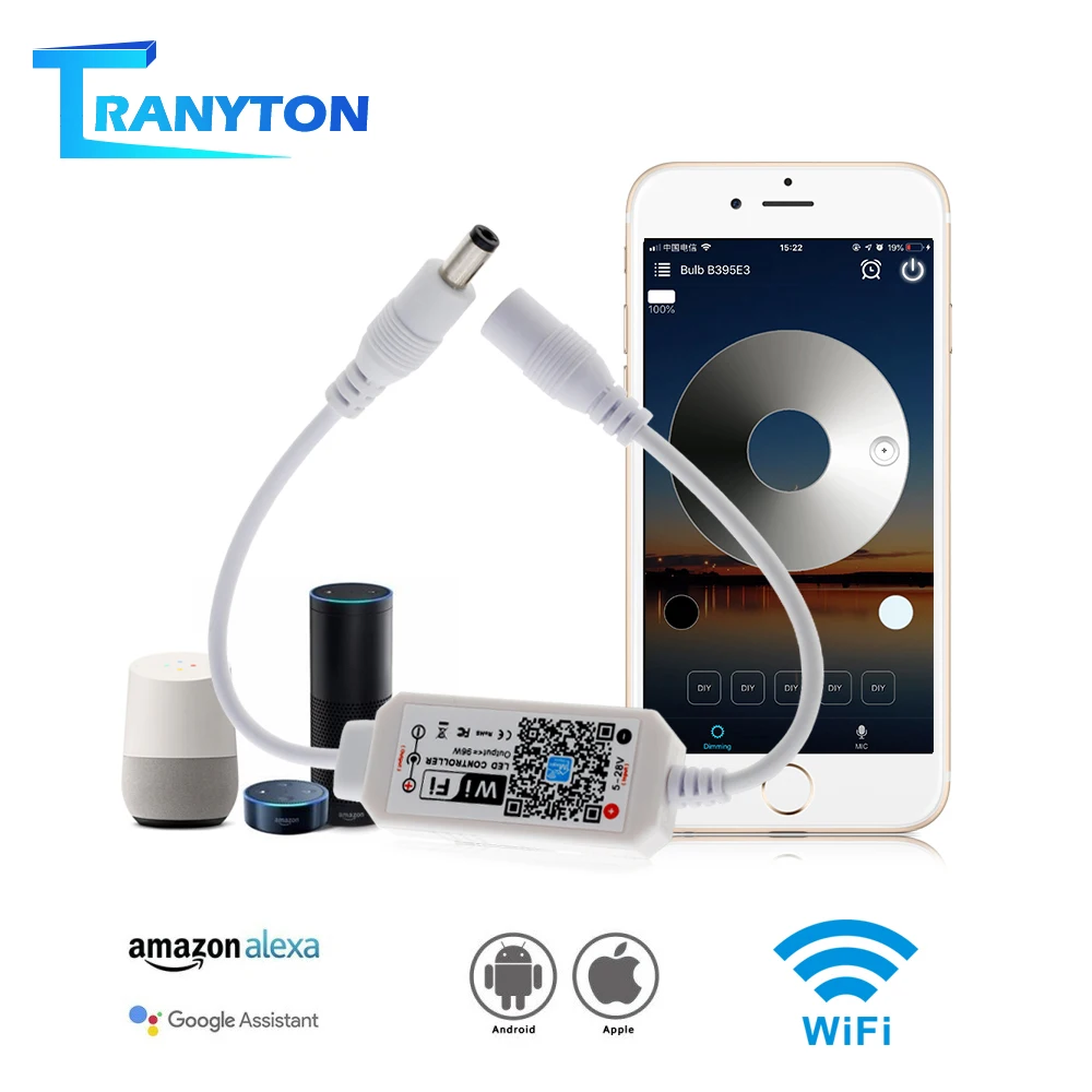 DC5V-28V Mini Wireless WiFi Controller Magic Home Single Color Smart LED Controllers for 2835 5050 5630 5730 LED Strip Light