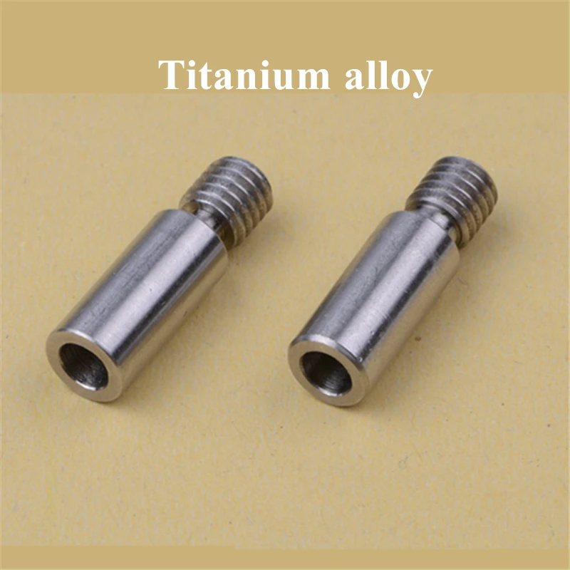 2pcs Super smooth V6 Kraken Titanium alloy Heat Break throat Chimera/Cyclops TC4 thermal barrel 1.75mm 3d printer