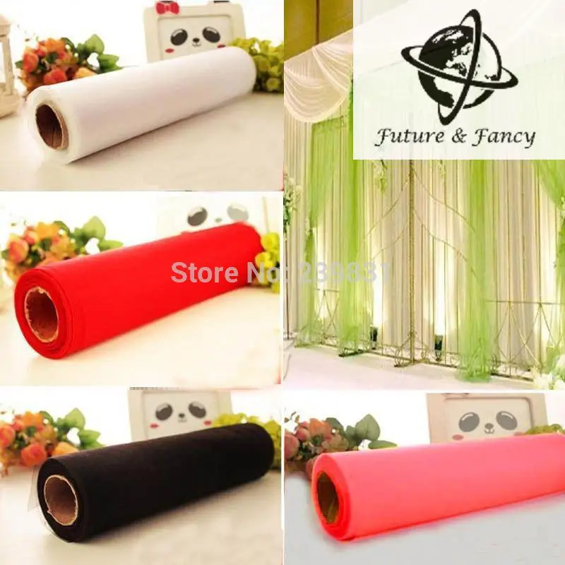 5 Rolls/lot , NEW 70CM X 27M 1 Roll CRYSTAL ORGANZA ROLL SHEER FABRIC WEDDING PARTY CHAIR BOW, Many color Options