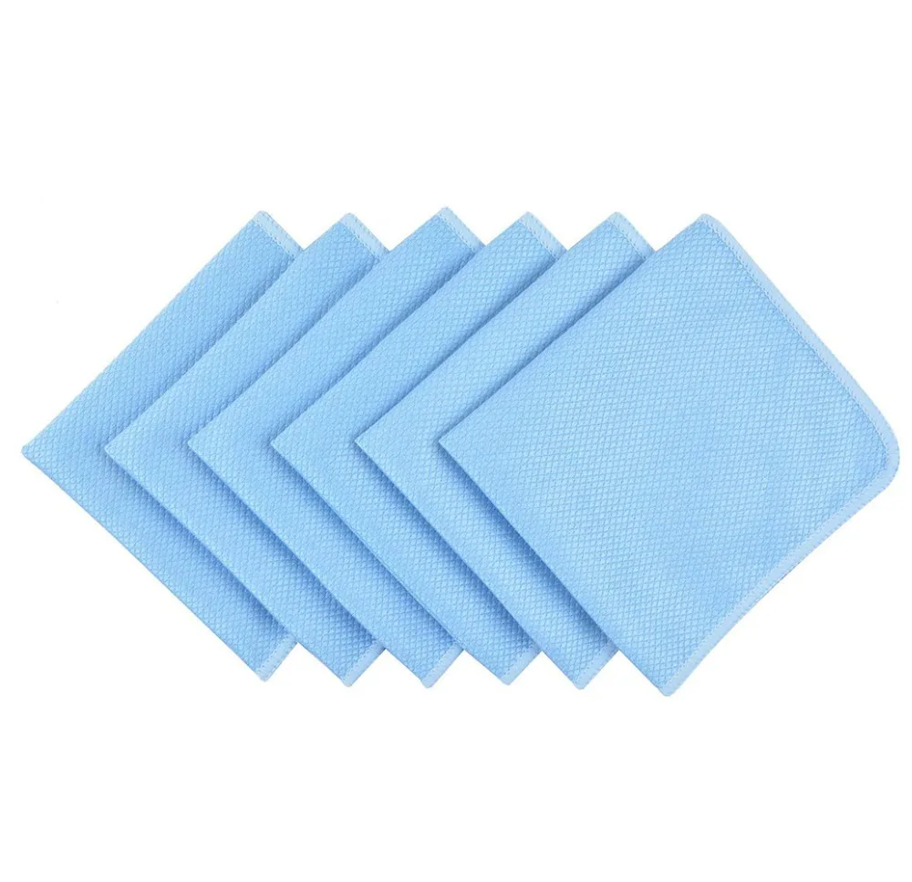 SINLAND Microfiber Polishing Cleaning Towel Glass Stainless Steel Cleaning Cloths Window Windshield Cloths 30cmx40cm 6 Pack