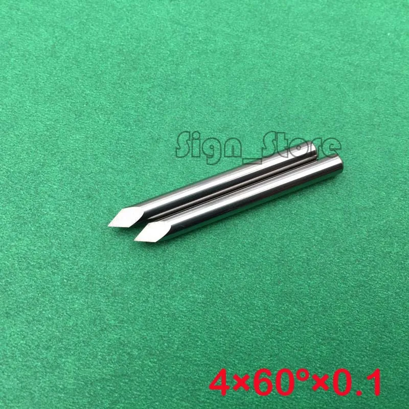 10 x Carbide Router Tools 60 Degree 0.1mm 4mm shank Tapered Three Edge Cutters Bits Woodworking Tools Free Shipping