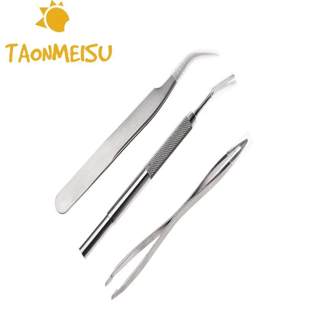 3 PCS Stainless Pipe Flea Louse Tick Removal Tweezers Pet Cleaning Tool Pet Dog Cat Louse Flea Remove Brush Hairbrush