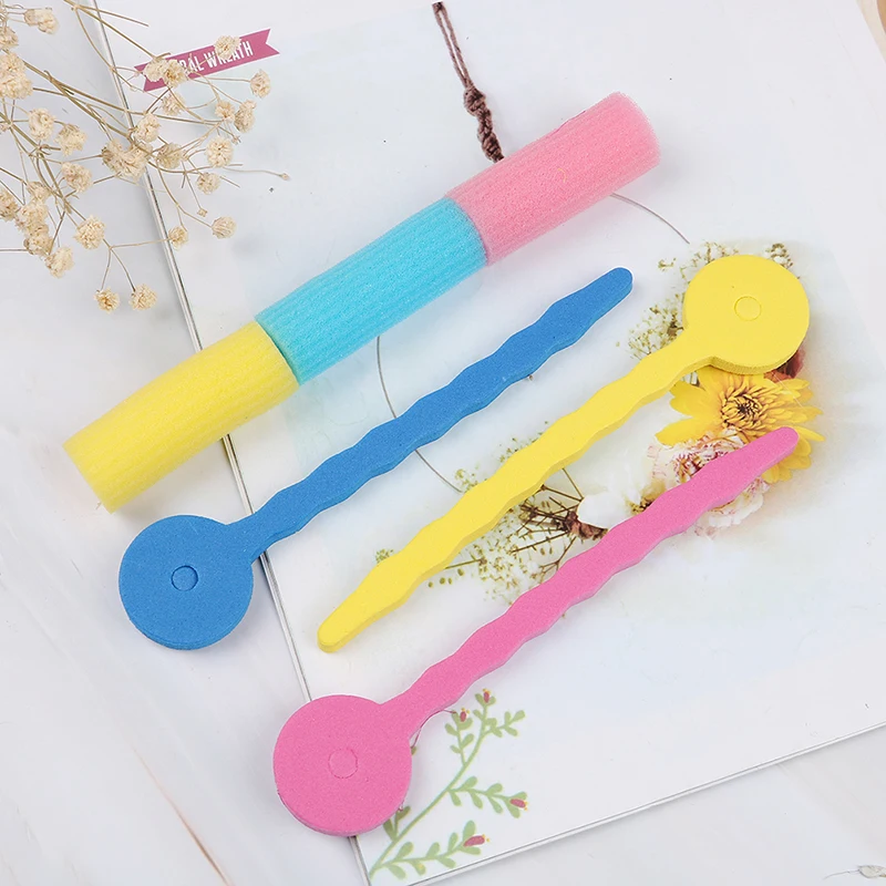 3PCS Sponge Bendy Hair Rollers Twist Magic Rods Hair Styling Cling Soft Foam Hair Curler DIY Tools for Women 16.7cm