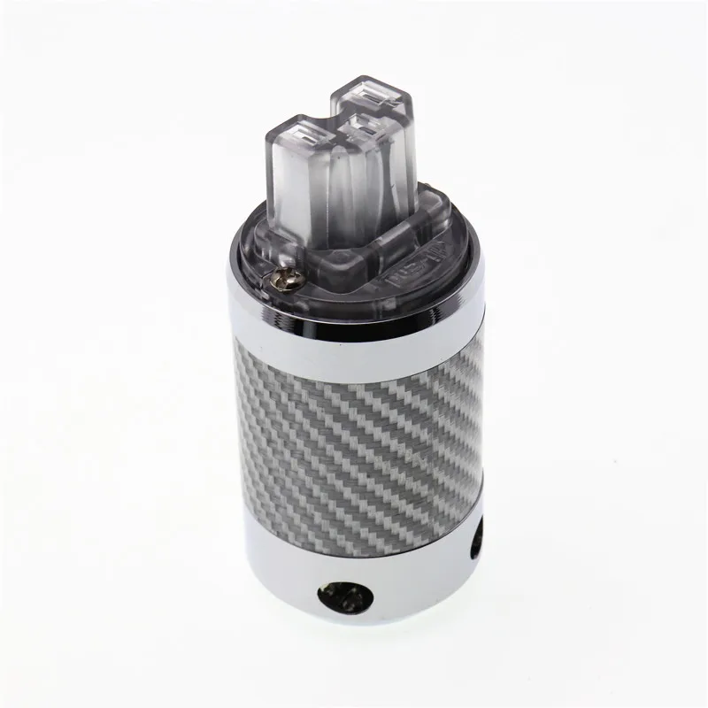 قابس كابل طاقة تيار متردد عالي الجودة لقابس طاقة مطلي بالروديوم من ألياف الكربون IEC موصل قابس طاقة أنثى لخط الطاقة