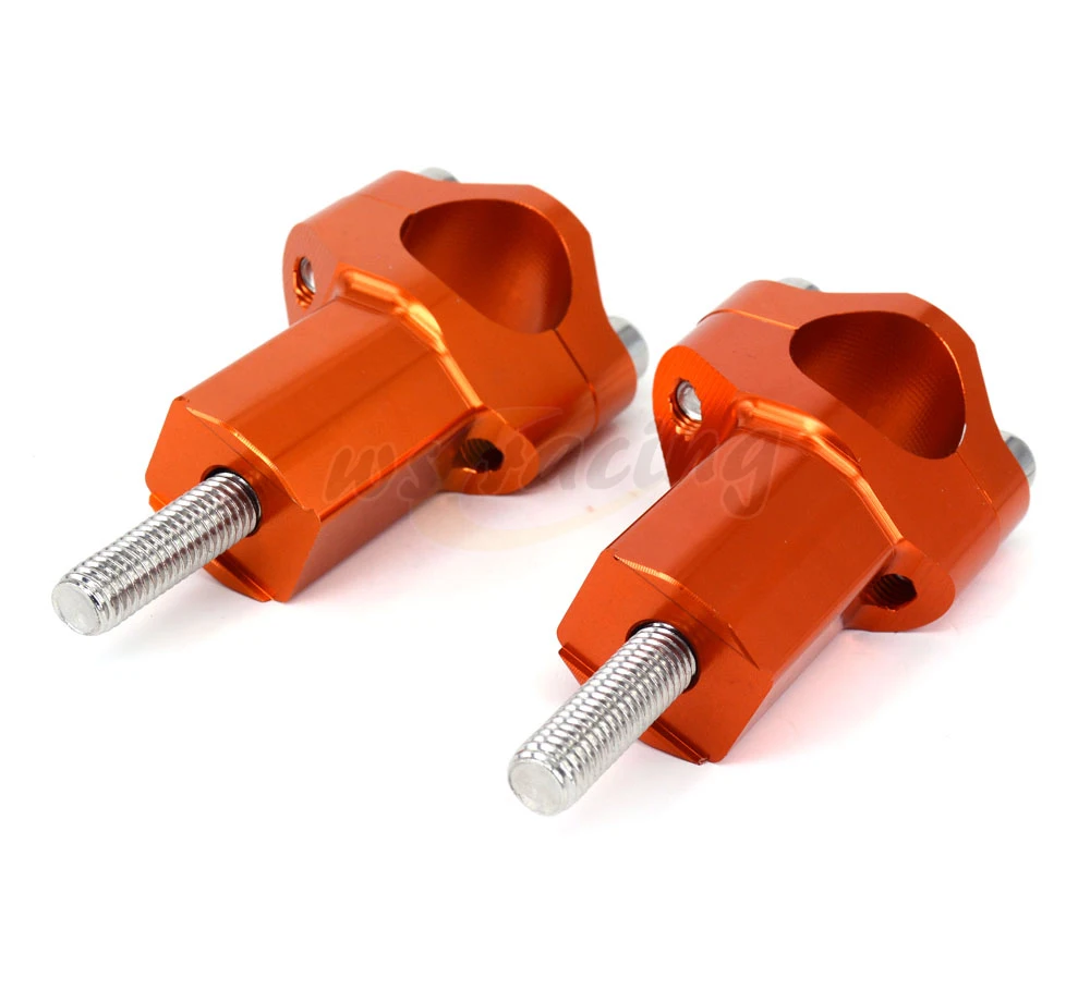 Motorcycle Orange Billet HandleBar Raiser Bar Mount Clamp For KTM 125-530 SX SXF EXC EXCF XCF XC 250 350 525 450