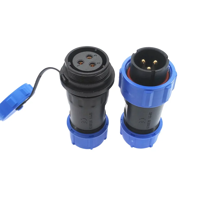 SP2110 SP2111 Waterproof docking connector 2 pin 3pin 4pin 5pin 7pin 9pin 12pin IP68 power cable connector SP21