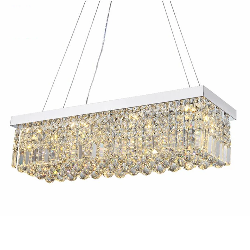 NEW Modern Crystal Chandelier for Dining Room  Rectangle Ceiling Chandelier Manggic