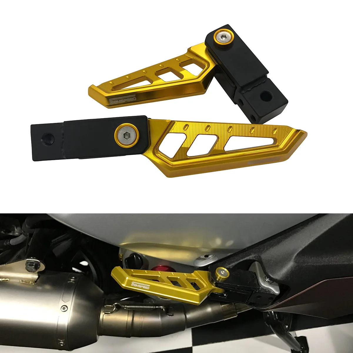 Motorcycle Rear Footrests Foot pegs For Honda GROM/MSX125 CB400 Superfour VTEC 1-4 CB250 CB900 Hornet 250 900 CB1300 st1300 mf08