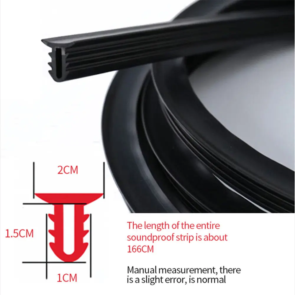 UType 1.6M Car Dashboard Strip Front Windshield Sealing Rubber Strips for BMW EfficientDynamics 335d M1 M-Zero 545i 530xi