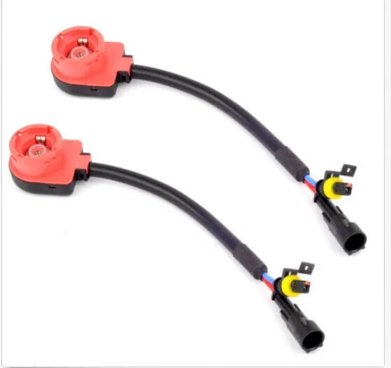 2PCS D2S D2R D2C D4S D4R D4C OEM HID Xenon Headlight Bulbs Ballasts Wire Harness Cable Adapter Holder Wiring Socket Plug N Play