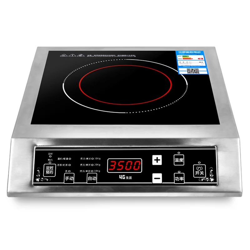 Household Induction Cooker Electric Hob Stove Panel Stir-fried Stove Cooking Unit Hot Pot Soup Furnace 3500W Cooker Induction