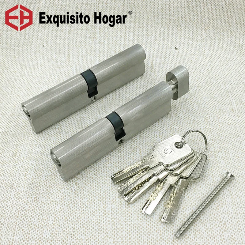 

Door Cylinder 120mm Security For 90-100mm Thickness Door Lock Cylinder Interior Bedroom Living Lock Handle 5 pcs Brass Key