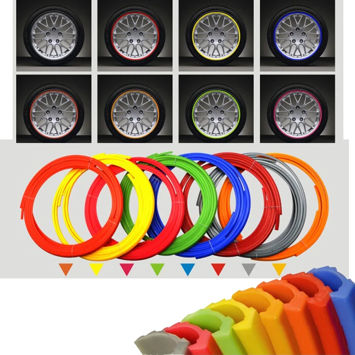 

4pcs/set Automobile 14-22" Track Wheel Rim Anti-Scratch Decorative Protection Circle Strips