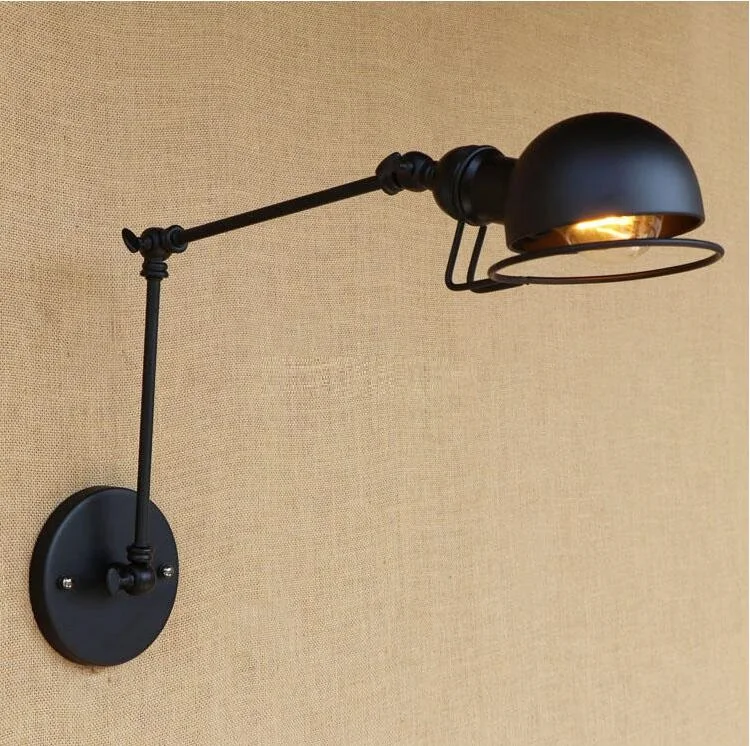 

American Style Loft Vintage Wall Lamp Industrial Creative Retro Arm Wall Light Fixtures Simple Angle Adjustable Wall Sconce Home