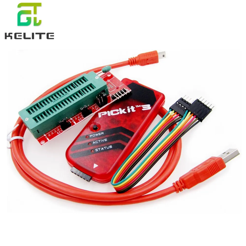 new 1set PICKIT3 Programmer + PIC ICD2 PICKit 2 PICKIT 3 Programming Adapter Universal Programmer Seat