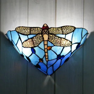 light wall lamp wall lamps in the background wall light Dragonfly living room bedroom blue wall light ZA82410