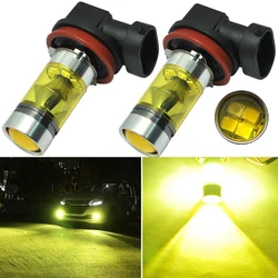 2Pcs  H11/H8 4300K Yellow-green 100W Car Replacement 2323 SMD High Power DRL Lamp for LED Fog Light Bulb Daytime Running Lights