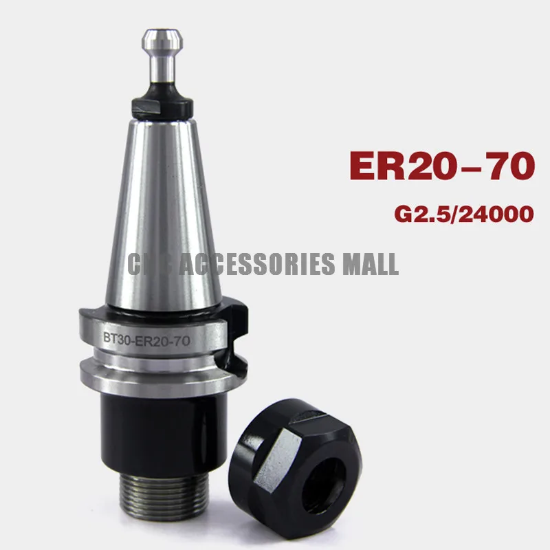 BT30-ER20 Shank 70L Collet Chuck Holder Balanced G2.5 30000RPM High Speed Toolholder for CNC Machining Center