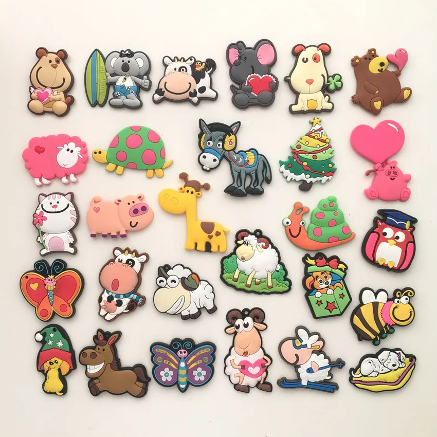 

Free shipping (10pcs/lot) Cute Cartoon Animal fridge magnets whiteboard sticker Silicon Gel Refrigerator Magnets Kids gift