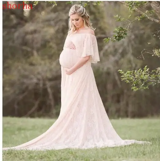 

New Elegant Maternity lace Dresses Clothes Photography Props Pregnancy Clothes Maternity Soft Dress Pregnant Women Photo dresses