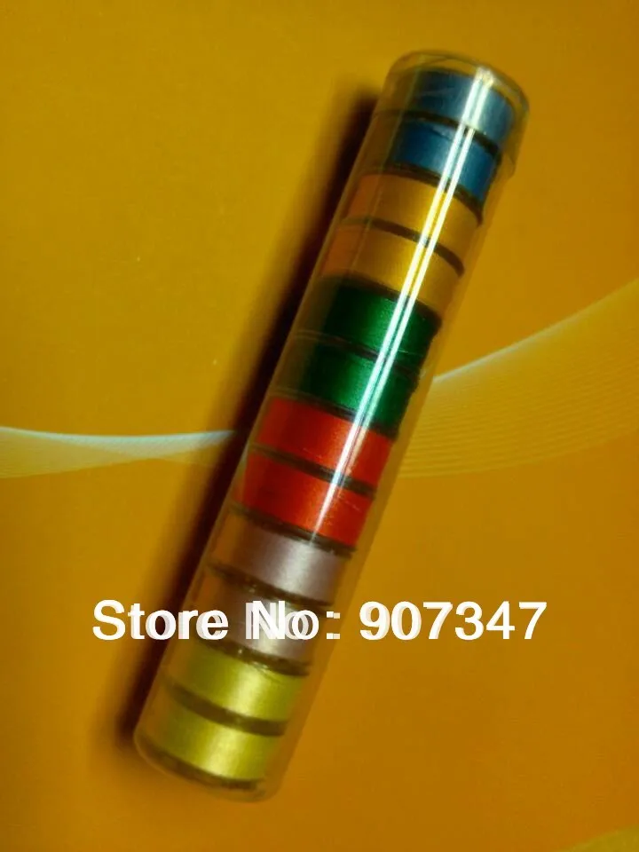 Free shipping  colorfull style L prewound bobbin tubes for embroidery thread machine