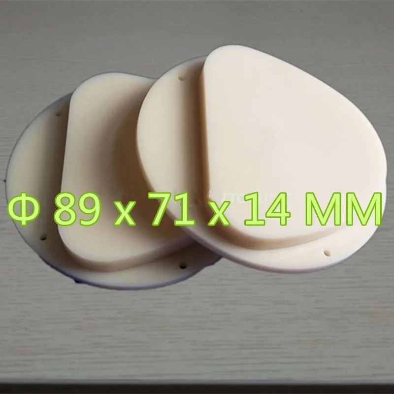 10 Pieces 89x71x14 MM Dental PMMA Blocks For CADCAM Milling Amann Girrbach System A1,A2,A3 Color PMMA Disc For Temporary Crowns