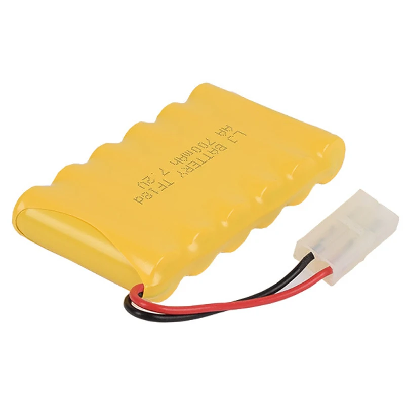 7.2v 700mah AA NI-CD Batteria Con Il Caricatore 7.2v Set Per I giocattoli Elettrici auto Telerobot barca di controllo Remoto serbatoio L6.2-2P Spina